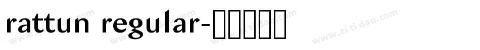 rattun regular字体转换